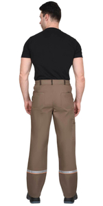 Костюм СИРИУС-РОДОС куртка, брюки, светло-коричневый с темно-коричневым