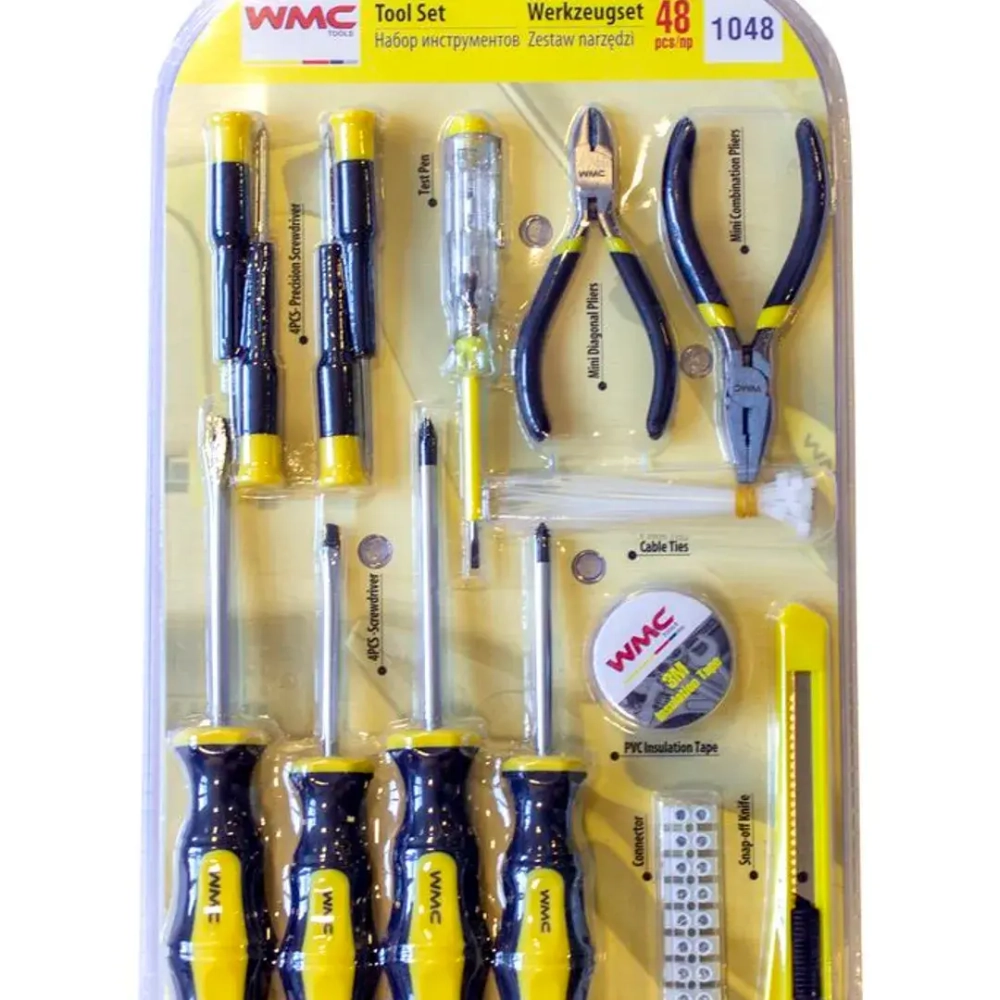 Набор инструментов для электрика, 48пр., в блистере WMC TOOLS WMC-1048