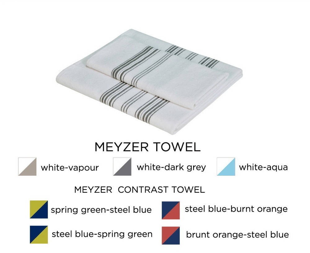 Полотенце 100х150 Hamam Meyzer Contrast с синим оливковое