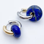 Швензы-кольца, цвет золото+серебро, размер 20*4 мм, цена за пару