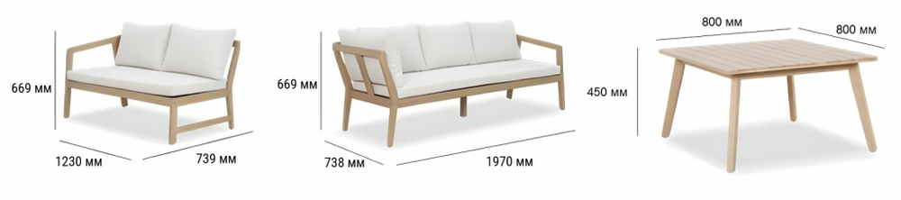 Комплект деревянной мебели Nara