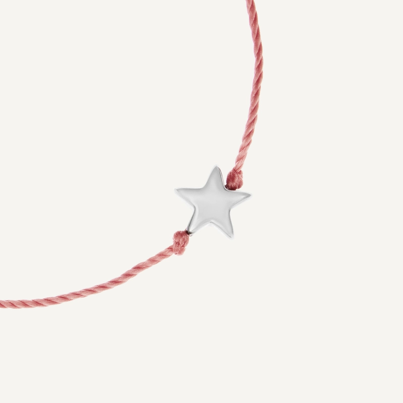 Браслет Сплетенный – Грязно-розовый