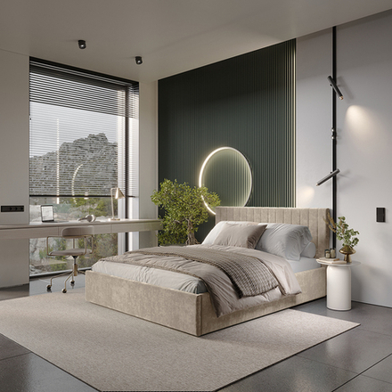 Кровать 160 "Хлоя" КР-18 без основания Мокко