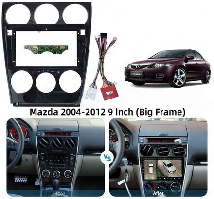 Магнитола для Mazda 6 2002-2007 - Carmedia SF-9506-C QLed+2K, Android 12, TS10,  CarPlay, 4G SIM-слот