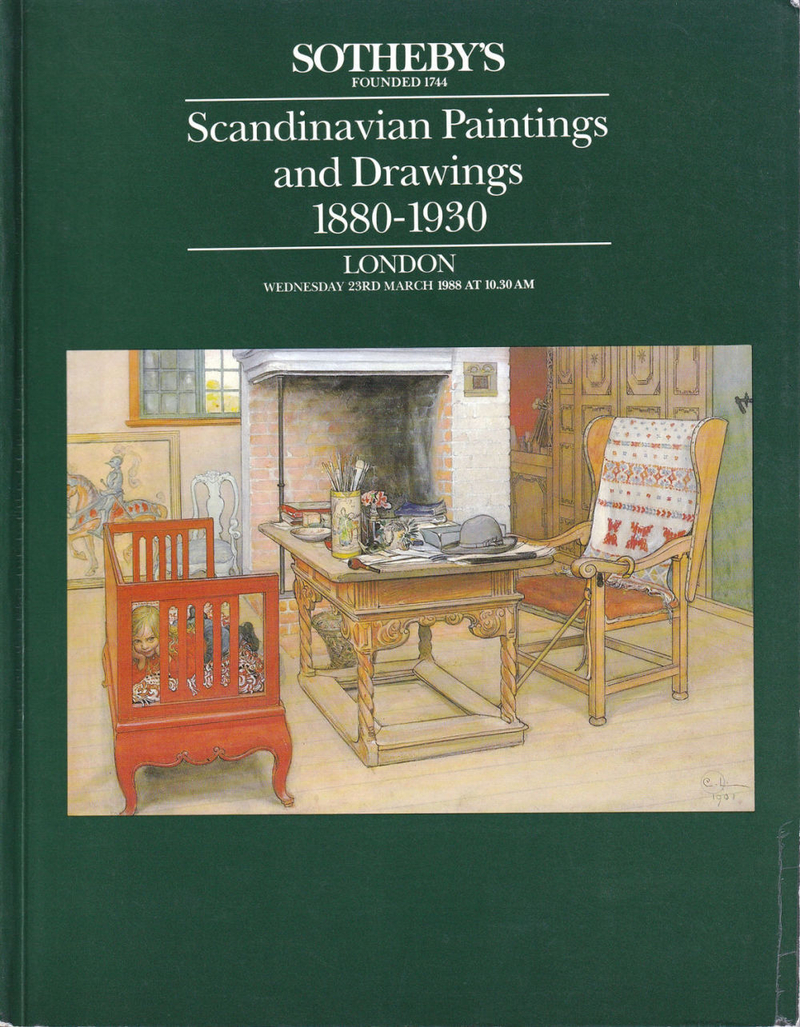 Каталог аукциона Sotheby’s, Лондон, Скандинавская живопись и графика 1880-1930 годов от 23 марта 1988 года