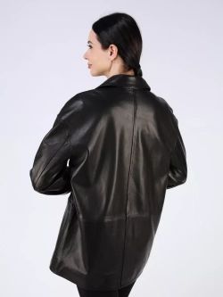 Кожаная куртка демисезонная оверсайз