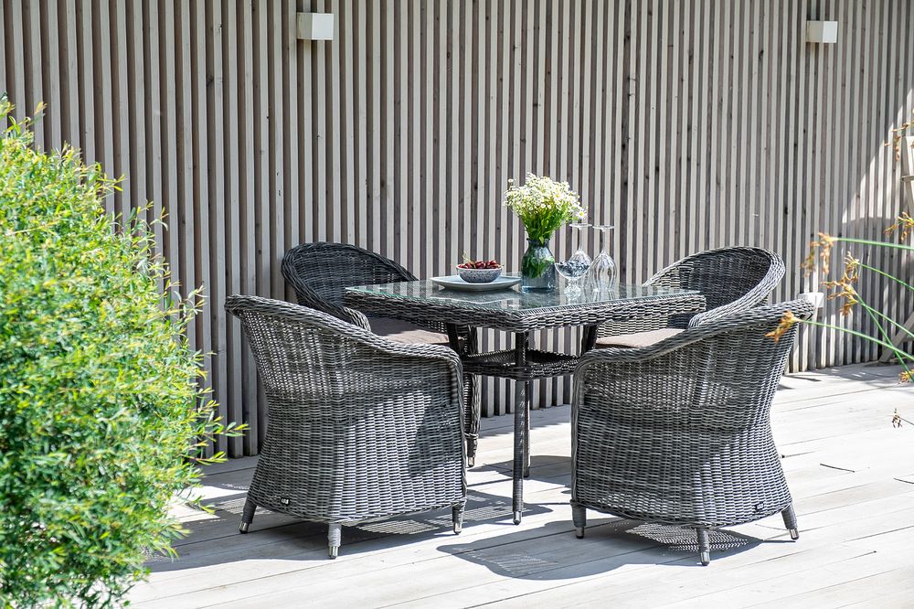 "Равенна" плетеное кресло из искусственного ротанга, цвет графит