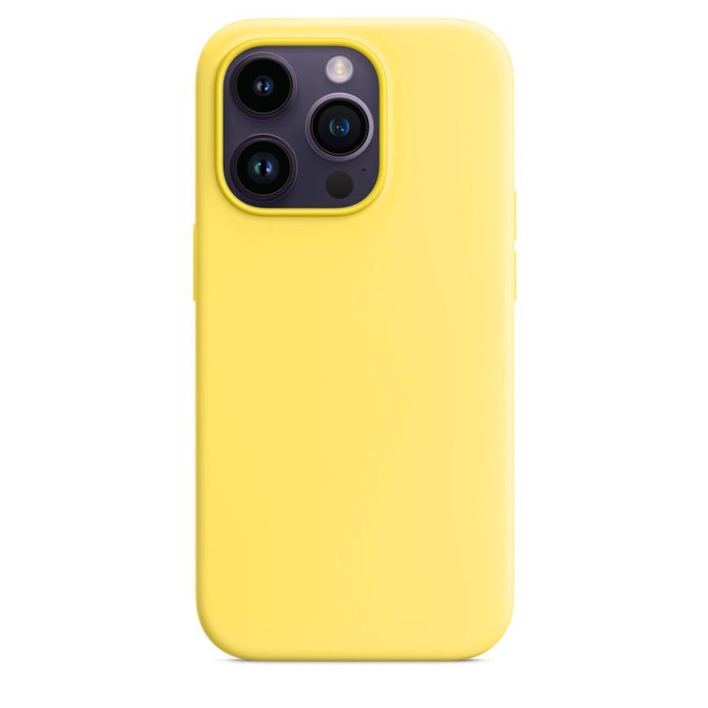 Силиконовый чехол MagSafe Apple Silicone Case для iPhone 14 Pro, Канареечный