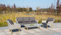 "Прованс" диван из искусственного ротанга трехместный, цвет бежевый