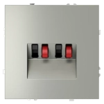 Розетка акустическая встраиваемая VOLTUM S70 4-местная, (сталь)