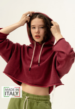 Худи Bowery NYC укороченное оверсайз Ruby