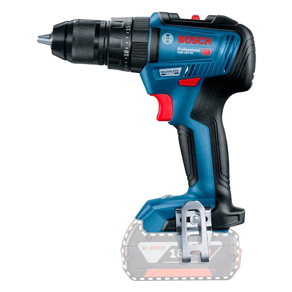 Bosch GSB 18V-50 Professional аккумуляторная дрель-шуруповерт (2 x 2 Ач, ЗУ) 06019H5120