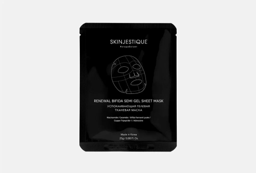 SKINJESTIQUE Успокаивающая гелевая маска Skinjestique Renewal Bifida Semi Gel Sheet Mask 1 шт 25мл
