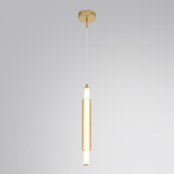 8259/15WCL LEDIO LN26 280 золото/амбер, металл/акрил/стекло Бра/подвес LED 15W 4000К 220V TRENDY