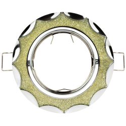 Светильник встраиваемый декоративный ЭРА DK17 CH/SH SL под лампу MR16 GU5.3 серебряный блеск/хром