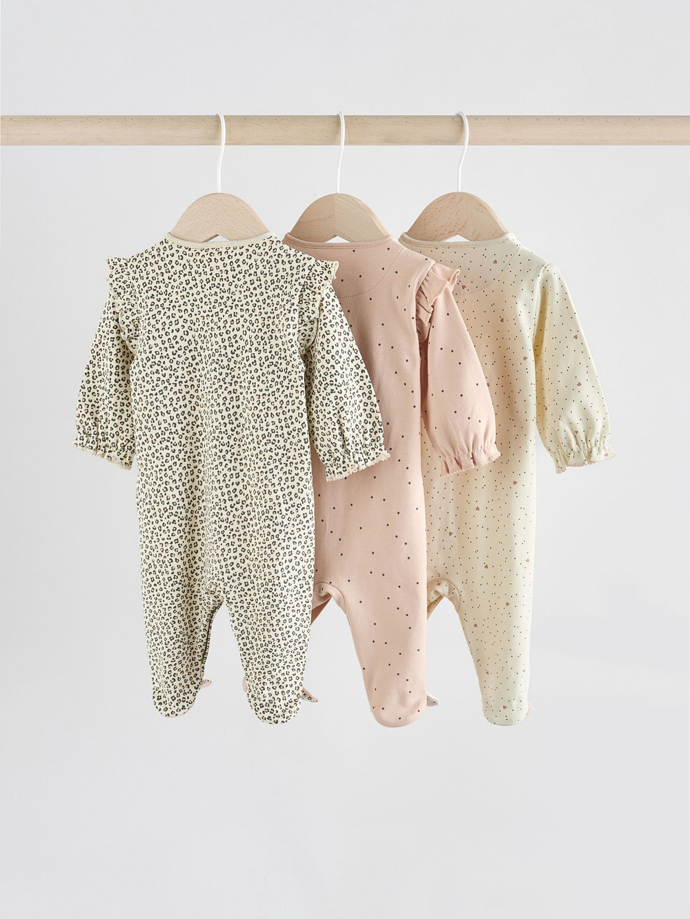 Комбинезон / Cлип и шапочка в комплекте для девочек Next AA5-449, 3 шт., Бежевый