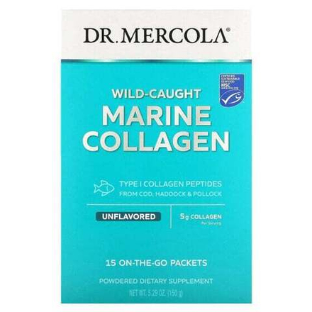 Для мышц и суставов Dr. Mercola, Морской коллаген из диких животных, без добавок, 15 пакетиков