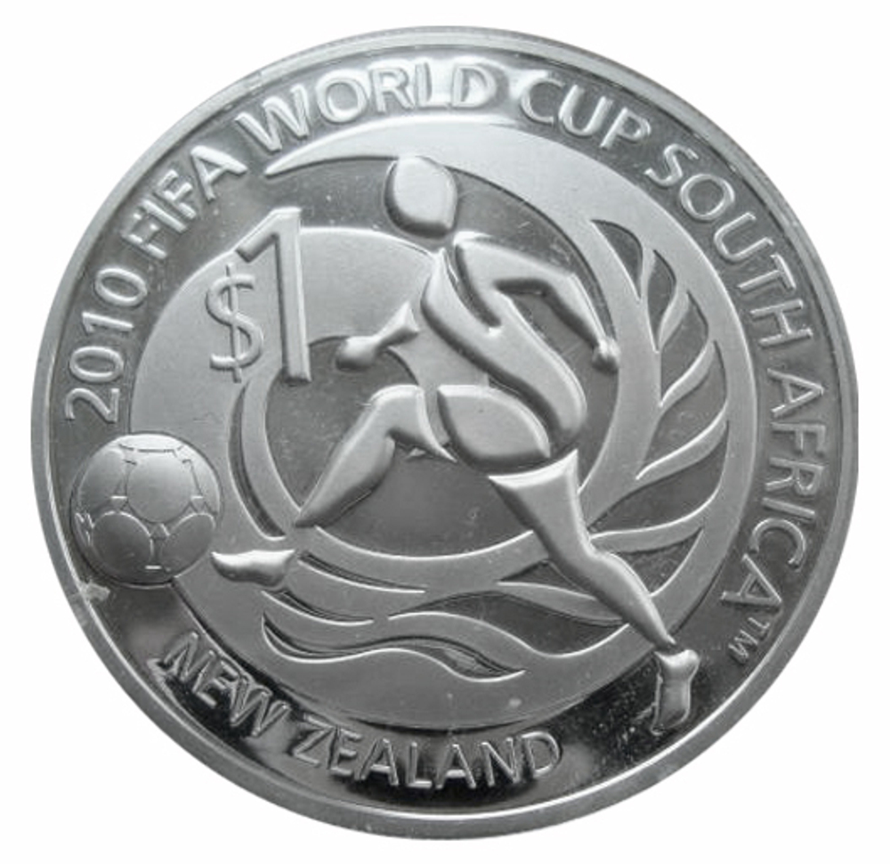 1 доллар Чемпионат мира по футболу ЮАР 2010 г. Новая Зеландия 2009 г. Proof