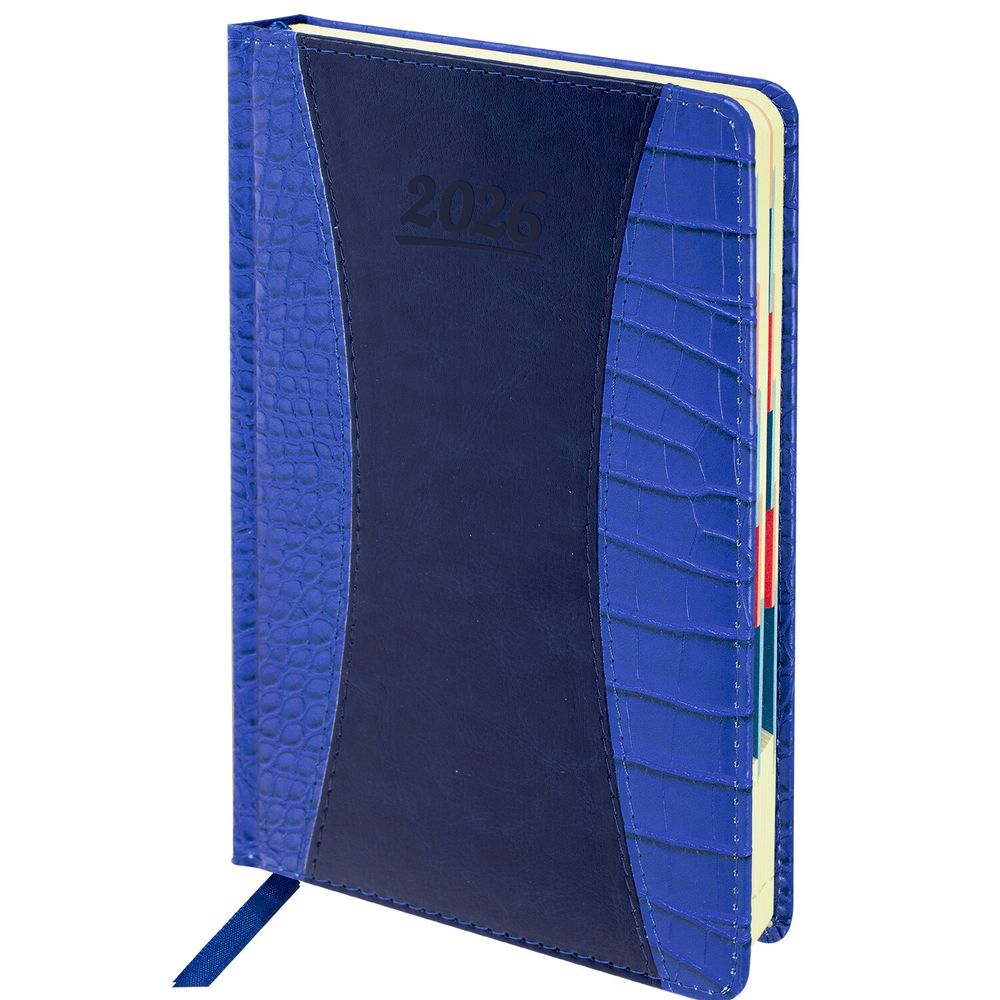 Ежедневник датированный 2026 А5 148х218 мм GALANT "CombiContract" под кожу темно-синий (117486)