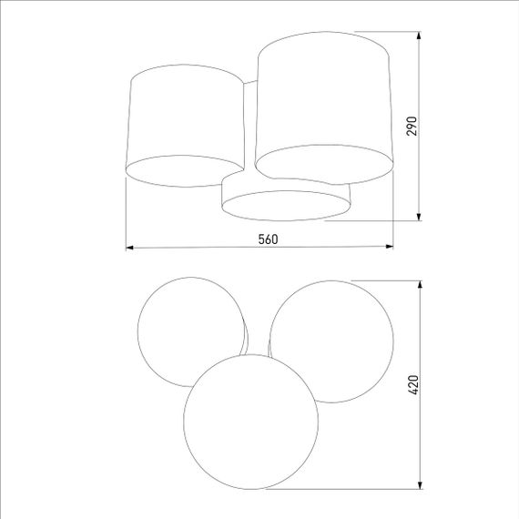 Потолочный светильник TK Lighting 4391 Mona Gray