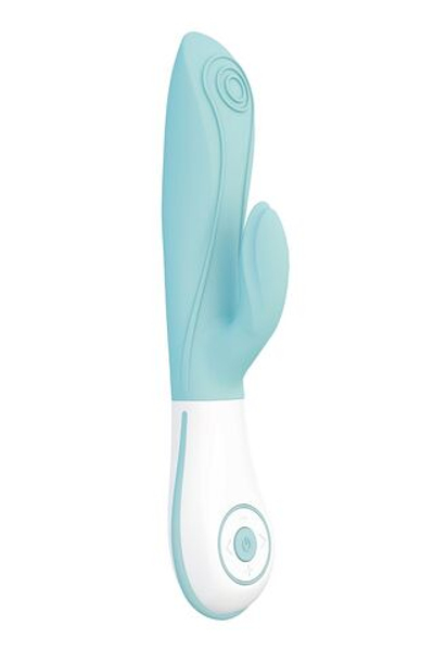 Нежно-голубой перезаряжаемый вибратор OVO E7 (Цвет: нежно-голубой)