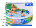 Бассейн надувной Intex 56494 Summer Joy 229х56 см / Круглый трехсекционный бассейн Летняя Радость Интекс для дачи и отдыха