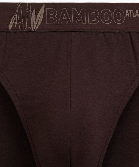 Мужские трусы (3шт) слипы спорт Atlantic 3MP-213, бамбук, бежевый + коричневый + сине-зеленый