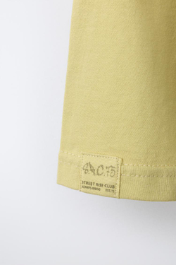 ZARA КОМПЛЕКТ ИЗ ФУТБОЛКИ И ШОРТОВ В ШАХМАТНУЮ КЛЕТКУ, СВЕТЛО-ЗЕЛЕНЫЙ