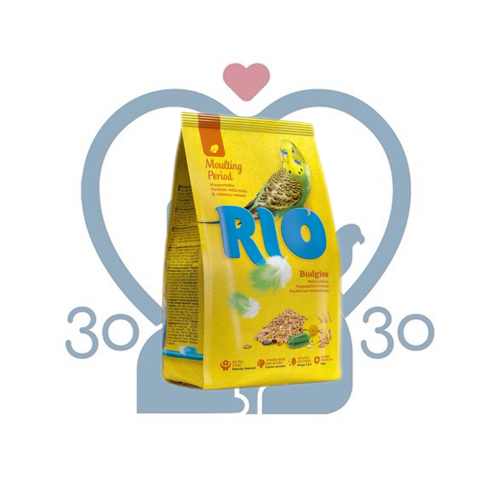 RIO Корм для волнистых попугайчиков, линька, 500 г