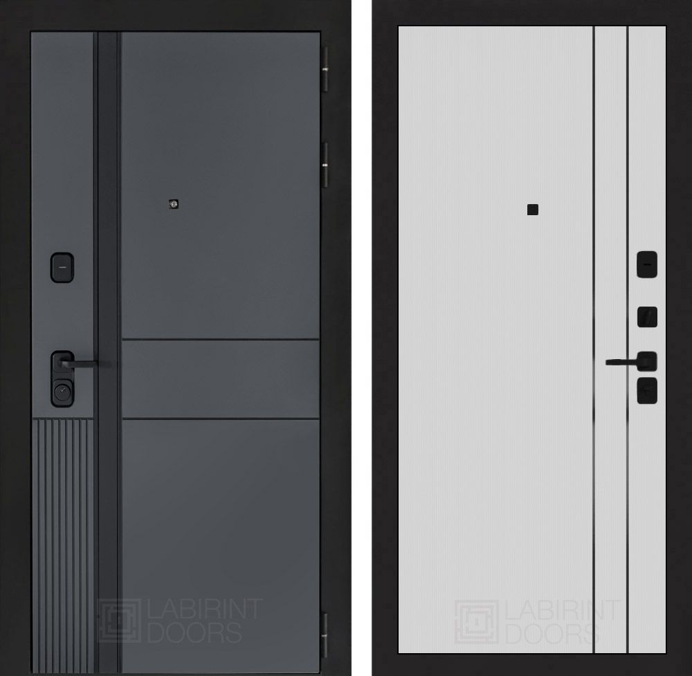 Входная дверь Лабиринт ЭВОЛАБ - 10 Белый софт рельеф