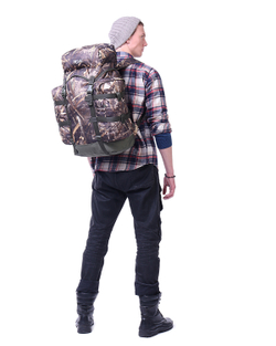 Рюкзак туристический Prival Кузьмич 70, камуфляж Лес