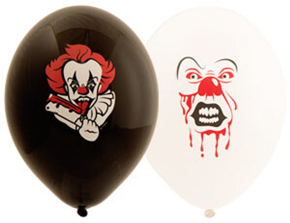 Шар (14''/35 см) Клоун ужасный 2цв, 50 шт.