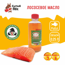 Олонецкий рыбий жир лососевый 1 литр - ветеринарный рыбий жир для животных, для собак, кошек, кур несушек, коров - 100% лососевое масло
