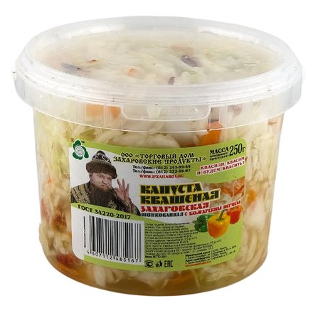 Капуста квашеная "Захаровская" шинкованная с болгарским перцем