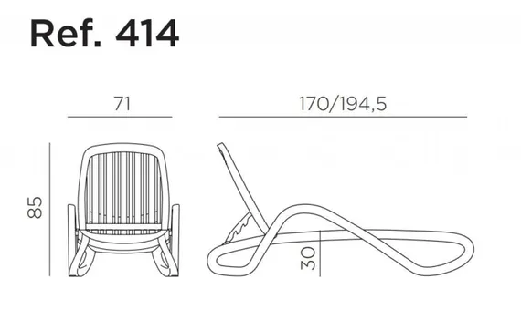 Шезлонг Eden белый
