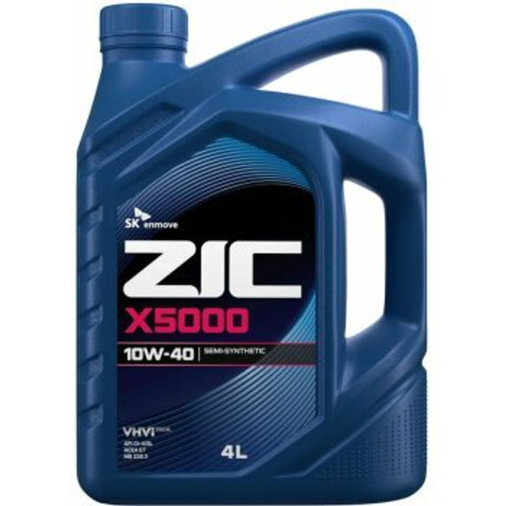 Масло моторное ZIC X5000 10w40 CI-4/SL (ACEA E7 (E5, E3)) /JASO DH-1 4л