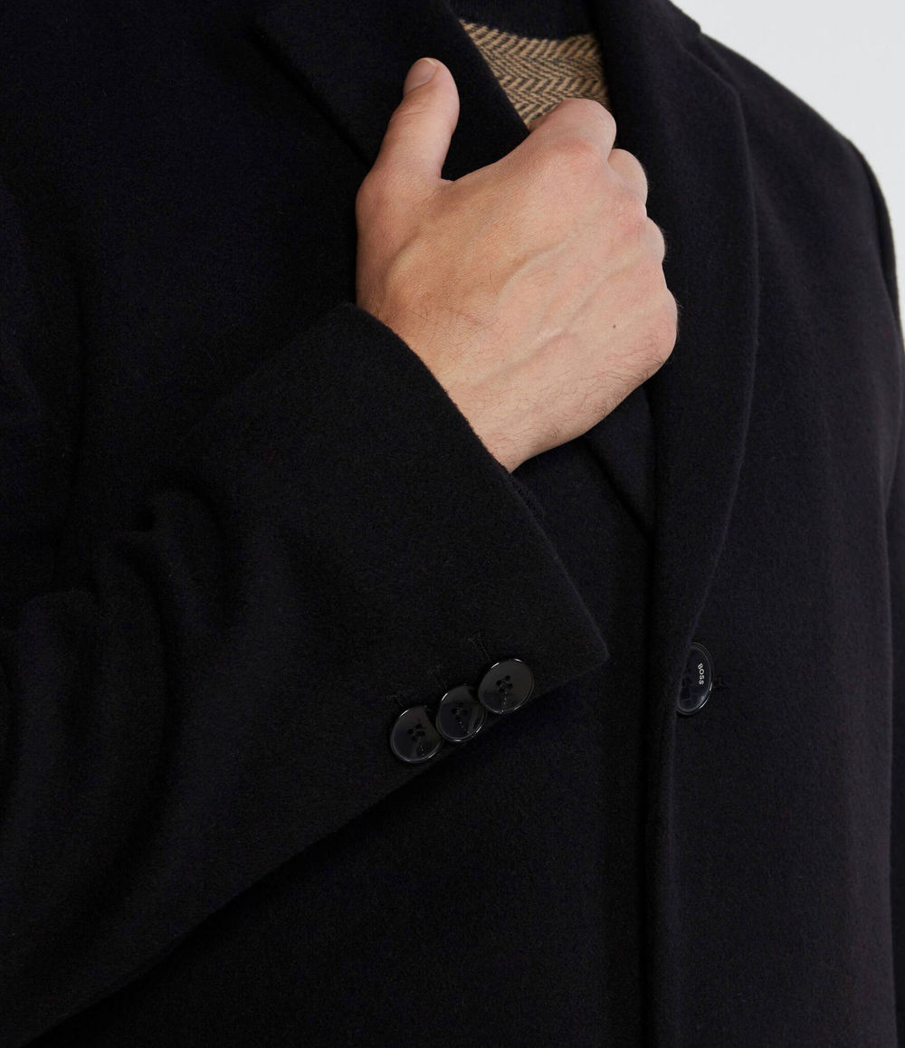 Хлопковое пальто h-hyde-c-224 BOSS BLACK - черный(50485199)