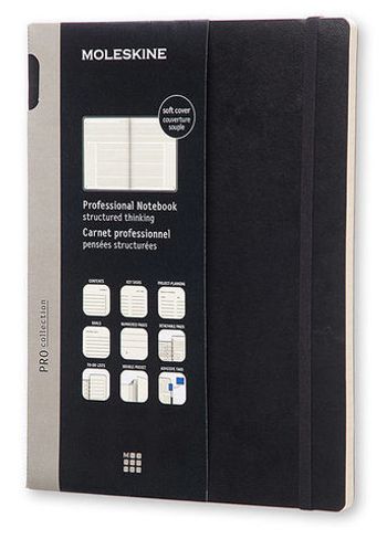 Блокнот Moleskine Professional Soft XLarge 190х250мм 192стр мягкая обложка черный (PROPFNT4SBK)