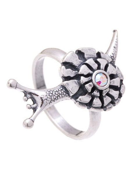 "Снэил" кольцо кольцо в серебряном покрытии из коллекции "Кассида" от Jenavi