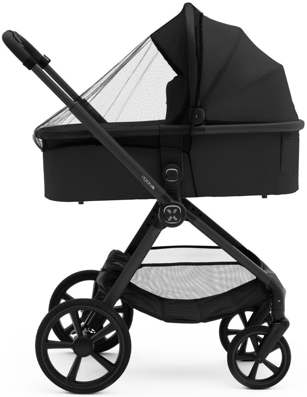 Коляска Agex Life 3 в 1 матовая рама с автокреслом i-Safe Grey ALB583 Black (Черный)