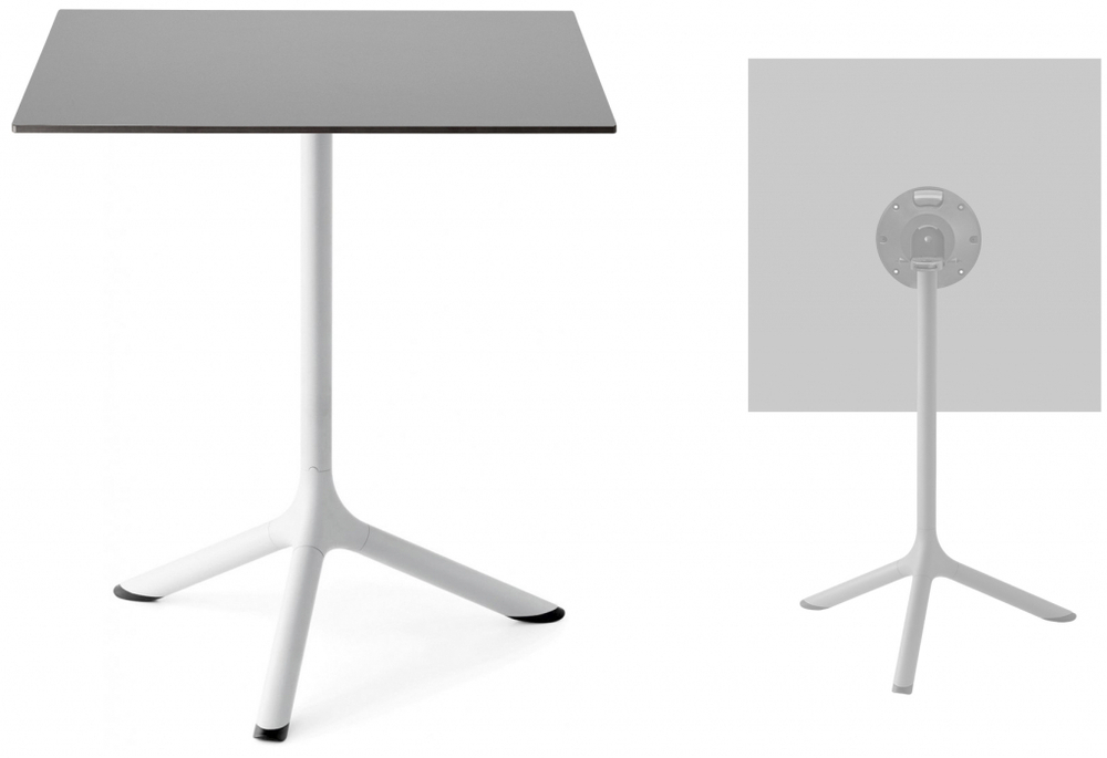 Стол ламинированный обеденный складной Scab Design Tripe Folding, белый, светло-серый