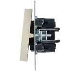 BRITE Выключатель 2-клавишный с индикацией для отелей 10А ВС10-2-9-БрКр бежевый IEK