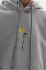Худи Гербарий Warm Одуванчик Серый