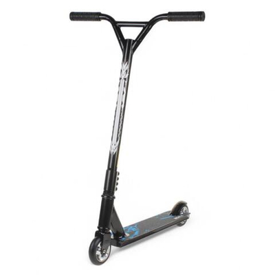 Самокат Алюминий трюковой алюм диски, колеса PU 100, черный, рисунок не микс, с-30834