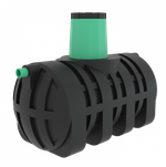 Емкость подземная горизонтальная Мультпласт Подземная емкость 2.0 2000 л. горизонтальная (215x114x173см;85кг;черный) - арт.555434.23