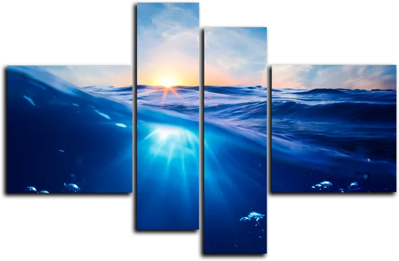 Модульная картина "Голубая лагуна"