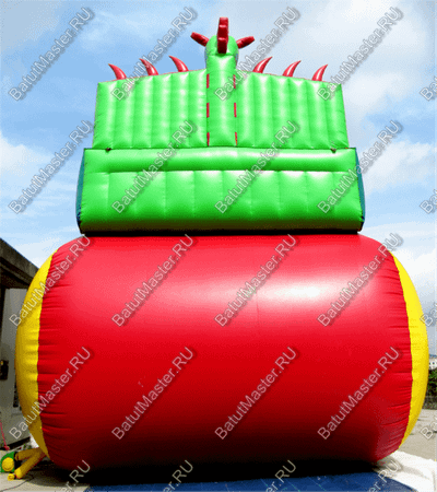 Батут-горка "Дракон 3" с шипами, два входа 11*6*8,5 м