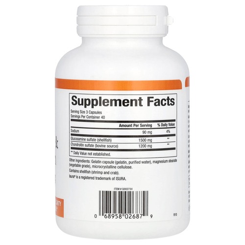 Natural Factors, глюкозамин и хондроитин, 120 капсул