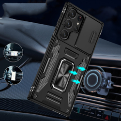 Чехол Safe Case с кольцом и защитой камеры для Samsung Galaxy S25 Ultra