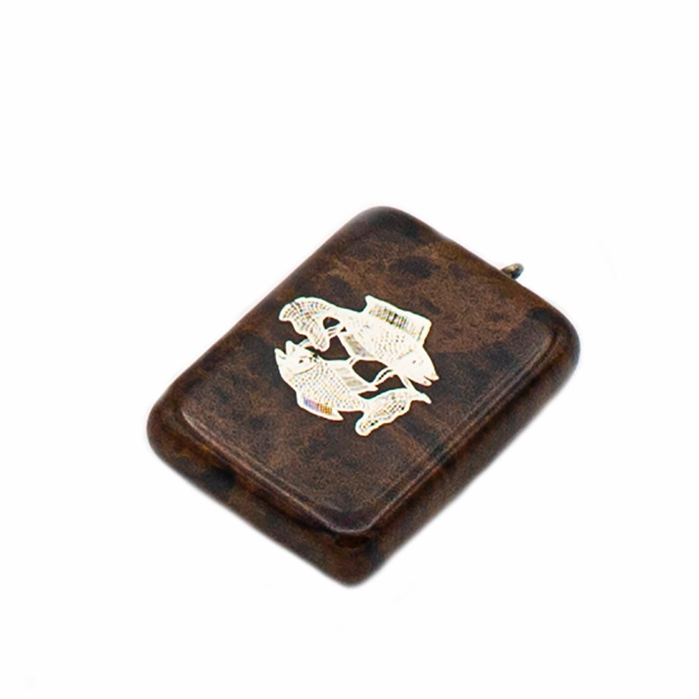 Кулон зодиак "Багет" обсидиан